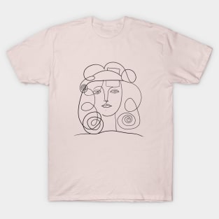 Picasso Line Art - Woman's Head #2 T-Shirt